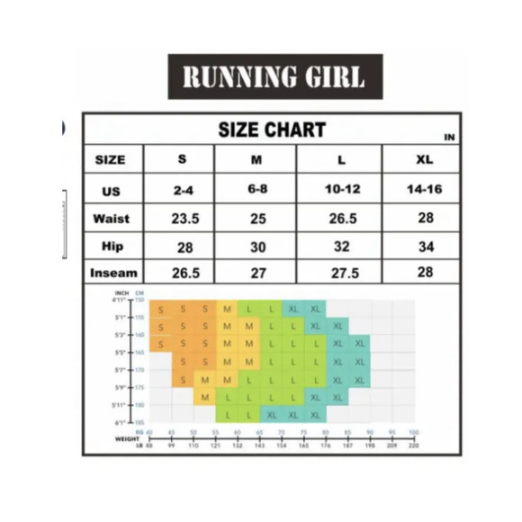 NEW RUNNING GIRL High Waist Ombre Seamless Leggings Tummy Control S - Picture 4 of 5